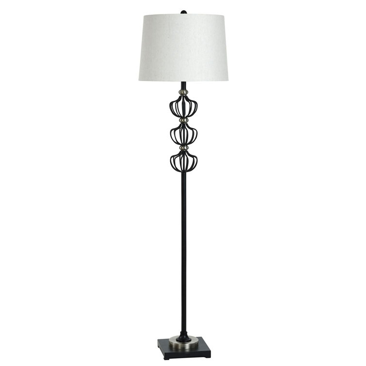 Canora Grey Garrod 66'' Silver Traditional Floor Lamp | Wayfair